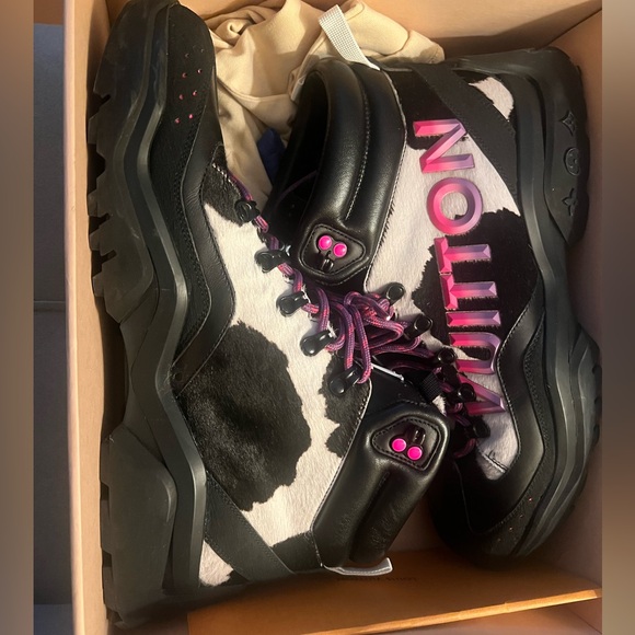 Louis Vuitton Millenium Ankle Boot , black & pink Size 9 - Picture 6 of 10